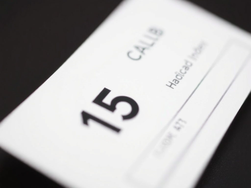 골프 클럽 회원 카드에 핸디캡 인덱스 수치가 기록된 모습